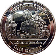 1 Crown - Elizabeth II Christmas broadcast, United Kingdom, 2005 reverse image