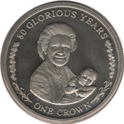 1 Crown - Elizabeth II Elizabeth with grandchild, United Kingdom, 2006 reverse image