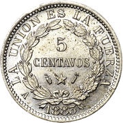 5 Centavos without hole reverse image