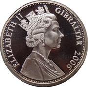 1 Crown - Elizabeth II 40TH Anniversary-England 1966 World Cup Champions obverse image