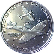 1 Crown - Elizabeth II Supermarine Spitfire, United Kingdom, 2007 reverse image