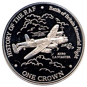 1 Crown - Elizabeth II Avro Lancaster, United Kingdom, 2007 reverse image