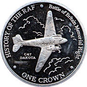 1 Crown - Elizabeth II C47 Dakota, United Kingdom, 2007 reverse image