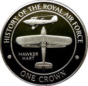 1 Crown - Elizabeth II Hawker Hart, United Kingdom, 2008 reverse image