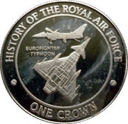 1 Crown - Elizabeth II Eurofighter Typhoon, United Kingdom, 2008 reverse image
