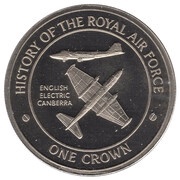1 Crown - Elizabeth II English Electric Canberra, United Kingdom, 2008 reverse image
