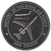 1 Crown - Elizabeth II Vickers VC10, United Kingdom, 2008 reverse image