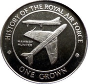 1 Crown - Elizabeth II Hawker Hunter, United Kingdom, 2008 reverse image