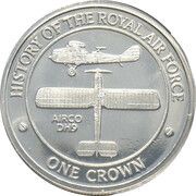 1 Crown - Elizabeth II Airco D.H.9, United Kingdom, 2008 reverse image
