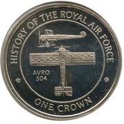 1 Crown - Elizabeth II Avro 504, United Kingdom, 2008 reverse image