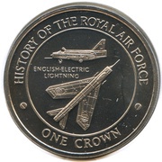 1 Crown - Elizabeth II English Electric Lightning, United Kingdom, 2008 reverse image
