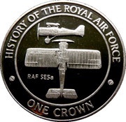 1 Crown - Elizabeth II RAF SE5a, United Kingdom, 2008 reverse image