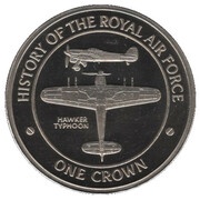 1 Crown - Elizabeth II Hawker Typhoon, United Kingdom, 2008 reverse image
