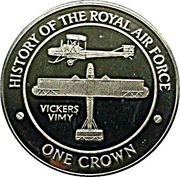 1 Crown - Elizabeth II Vickers Vimy, United Kingdom, 2008 reverse image