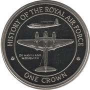 1 Crown - Elizabeth II De Havilland Mosquito, United Kingdom, 2008 reverse image