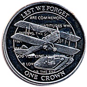 1 Crown - Elizabeth II The Great War - Sopwith Camel Biplane and Tank, United Kingdom, 2008 reverse image