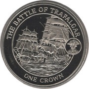 1 Crown - Elizabeth II Battle of Trafalgar, United Kingdom, 2008 reverse image