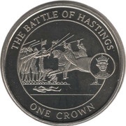 1 Crown - Elizabeth II Battle of Hastings, United Kingdom, 2008 reverse image