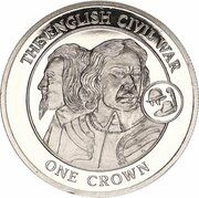 1 Crown - Elizabeth II The English civil war, United Kingdom, 2008 reverse image