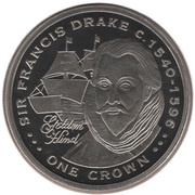 1 Crown - Elizabeth II Sir Francis Drake, United Kingdom, 2009 reverse image