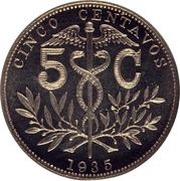 5 Centavos reverse image