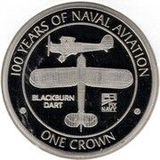 1 Crown - Elizabeth II Blackburn Dart, United Kingdom, 2009 reverse image
