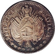 ⅒ Boliviano obverse image