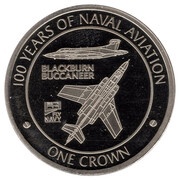 1 Crown - Elizabeth II Blackburn Buccaneer, United Kingdom, 2009 reverse image