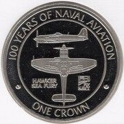 1 Crown - Elizabeth II Hawker Sea Fury, United Kingdom, 2009 reverse image