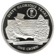 1 Crown - Elizabeth II 60 Glorious Years - Falklands 1982, United Kingdom, 2012 reverse image