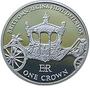 1 Crown - Elizabeth II HM Queen Elizabeth II Coronation Jubilee, United Kingdom, 2013 reverse image
