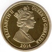 1 Crown - Elizabeth II WW1 Sea; Gold Plated obverse image