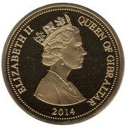 1 Crown - Elizabeth II In Flanders Fields; Gold Plated - coloured poppies obverse image