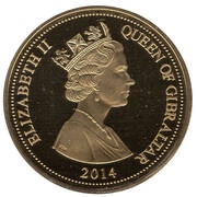 1 Crown - Elizabeth II In Flanders Fields; Gold Plated obverse image