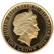 1 Crown - Elizabeth II Sir Winston Churchill; Gold Plated obverse image
