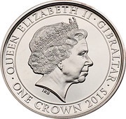 1 Crown - Elizabeth II Sir Winston Churchill; Rose Gold Plated obverse image