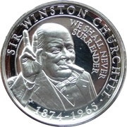 1 Crown - Elizabeth II Sir Winston Churchill, United Kingdom, 2015 reverse image