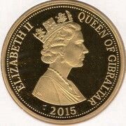 1 Crown - Elizabeth II Longest Reigning Monarch; Colourised obverse image