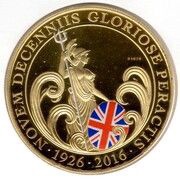 1 Crown - Elizabeth II Queen Elizabeth II 90th Birthday, United Kingdom, 2016 reverse image