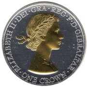 1 Crown - Elizabeth II 90th Birthday - 1st Effigy obverse image