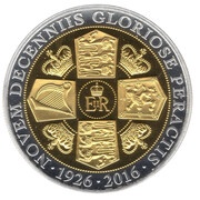 1 Crown - Elizabeth II 90th Birthday Crown, United Kingdom, 2016 reverse image