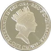 1 Crown - Elizabeth II 90th Birthday - 3rd Effigy; Silver Proof obverse image
