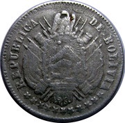 10 Centavos Type 1 lettering "LA UNION HACE LA FUERZA" obverse image