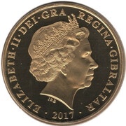 1 Crown - Elizabeth II Queen Elizabeth II, gold plated obverse image