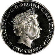 1 Crown - Elizabeth II Platinum Wedding - 1940s - The Wedding obverse image