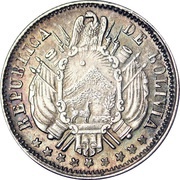 10 Centavos Type 1 lettering "LA UNION HACE LA FUERZA" obverse image