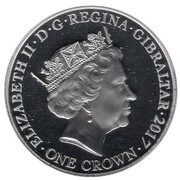 1 Crown - Elizabeth II Platinum Wedding - Family Decade; Platinum Plated obverse image