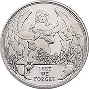 1 Crown - Elizabeth II The Battle of Ypres, United Kingdom, 2017 reverse image