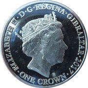 1 Crown - Elizabeth II Battle of Ypres; Gold Plated obverse image