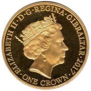 1 Crown - Elizabeth II The Legend of St George - The Town in Fear obverse image